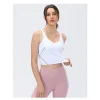 soutien gorge de sport absorbant les chocs pour femme, mi résistance, dos anti favorable, coussin de poitrine intégré, haut glacé nu, fitness d'été