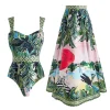 deux pièces bikini 2025 sexy femmes une pièce maillot de bain maillots de bain femme jupe longue bikini ensemble biquini maillot de bain maillot de bain