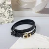 ceinture en cuir à boucle de perles pour femmes, haut de gamme, simple, polyvalente, style de luxe, ceinture étroite de 2cm, accessoire de mode, tendance de style de rue