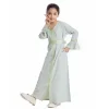 ramadan caftan abaya pour enfants filles turquie robe longue musulmane islam arabie saoudite vêtements eid robe robes enfants kimono caftan