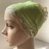 foulard de tête musulman pour femmes, sous écharpe en dentelle, couverture hijab extensible, couvre chef, casquette, châle, écharpe islamique, bandeau intérieur, bonnet