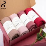 RIMAIRE-Ensemble Hijab en Coton pour Femme Musulmane, Turban Doux à la Mode, Écharpe de Sauna Fine et Respirante, Châle Enveloppant, 4 Pièces