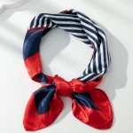 Écharpe en Satin Simple pour femmes, châle élégant, polyvalent et respirant en Imitation de soie pour le tourisme, petit col pour les déplacements quotidiens