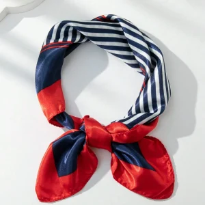 Écharpe en Satin Simple pour femmes, châle élégant, polyvalent et respirant en Imitation de soie pour le tourisme, petit col pour les déplacements quotidiens