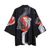kimono japonais pour hommes et femmes chemisier lâche décontracté mode lâche haori 2024 été style chinois tsuru graphique à séchage rapide tops