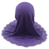 vêtements de sauna pour enfants, hijab musulman en biscuits, casquette amira instantanée, écharpe pour filles, châles, turban arabe malaisien, 1 pièce