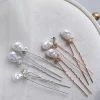 Épingles à cheveux en perles simples pour femmes, pinces pour patients, pièces dorées et argentées, épingle à cheveux pour document de mariage, pièce de sauna pour filles