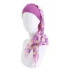 hijab pour femmes musulmanes, couvre chef pré attaché, chimio du cancer, turban élastique imprimé fleur, écharpe de perte de cheveux, bandana, nouvelle collection