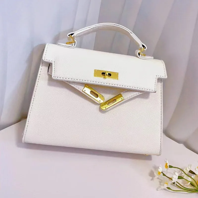 Sac messager en cuir élégant pour dames, sac à main à bandoulière de luxe de styliste, fourre-tout classique de marque populaire
