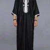 nouveau 2026 mode musulmane abayas pour hommes patchwork broderie longue robe saoudienne arabe caftan mâle jubba thobe islamique marocain abaya