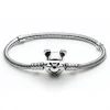 Bracelet en argent de haute qualité, fermoir en forme d&rsquo;ours mignon, cadeau de bijoux luxueux pour femmes