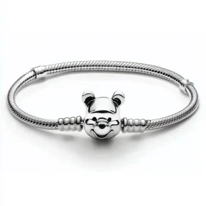 Bracelet en argent de haute qualité, fermoir en forme d&rsquo;ours mignon, cadeau de bijoux luxueux pour femmes