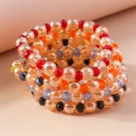 Bracelet de perles colorées fait à la main pour femmes et filles, bijoux de fête, cadeaux de festival, mode