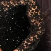 robe de soirée courbe élégante pour femmes, dentelle, manches longues, paillettes, velours, ajouré, robe maxi modeste