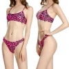 maillot de bain deux pièces bikinis 2025 pour femmes, push up, sexy, ensemble deux pièces, imprimé léopard, vêtements de plage