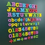 Lettres magnétiques chiffres Alphabet ABC 123 aimants pour réfrigérateur en plastique éducatif préscolaire jouet d&rsquo;apprentissage ensemble majuscules minuscules mathématiques
