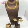 ensembles de bijoux pour femmes, chaîne de couleur or, design de luxe, boucles d'oreilles, bague éthiopienne, dernière offre spéciale, bijoux de fête africaine nigériane