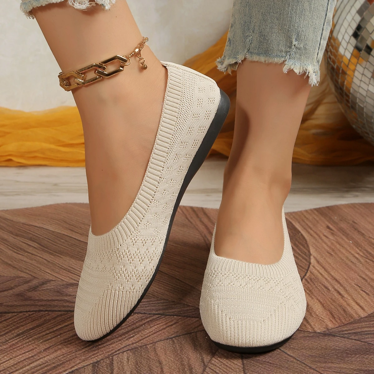 femmes chaussures plates bout pointu chaussures plates femmes couleur unie sans lacet design décontracté respirant femmes mocassins chaussures confortables taille 36 43