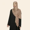 foulard hijab instantané modal doux pour femme, châles ronds musulmans, bande d'accélérsauna à la mode, facile à vitation, ethnique islam turban