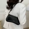 sacs à bandoulière en cuir pu pour femmes, sacs sous les bras, couleur unie, petits sacs à poignée supérieure, sacs à main quotidiens