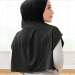 Faux col à capuche pour femmes musulmanes, Sport, Hijab, Jersey, foulard, Turban, enveloppe instantanée, haut court, faux col
