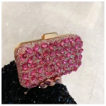 Pochette de soirée en cristal brillant pour femmes, sac à main de luxe avec strass, exquis, pour fête de mariage, Banquet, chaîne en diamant