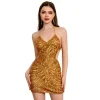 danse brillant femmes paillettes perles robe de soirée sexy col en v licou dos nu à lacets moulante mini robe de luxe célébrité robe de bal