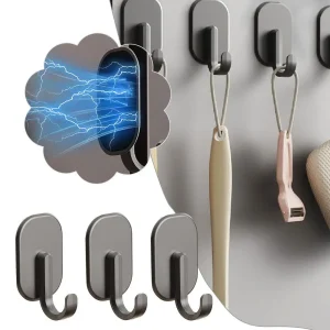 Crochet magnétique robuste pour cuisine, réfrigérateur, aimants, porte-clés, porte-serviettes, cintres de salle de bains, 1/5 pièces