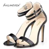 femmes sandales stiletto été classique sexy pompes bout ouvert bride à la cheville talon robe élégante chaussures de fête de mariage pompes talons hauts