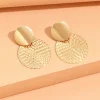 aretes de mujer bohême à la mode géométrique métal boucles d'oreilles rondes pour les femmes mode bijoux de mariage