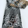 tissu africain soluble dans l'eau en dentelle guipure brodée blanche et noire, tissu abaya de dubaï pour robe de cocktail et célébrités