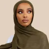 nouveauté froissé rayonne hijab femmes musulman écharpe châles solide foulard enveloppes grande taille plaine islamique turban bandeaux foulard