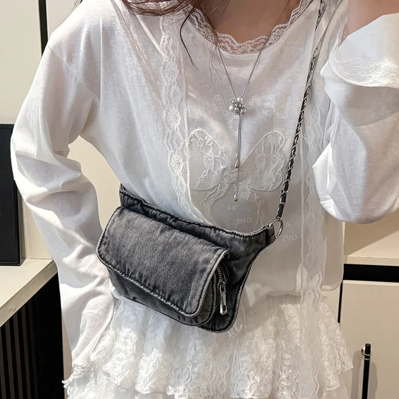 Sacs de ceinture en toile décontractés pour femmes, sac banane à la mode, sac de taille banane, sac à main de hanche de styliste, sac de poitrine à bandoulière