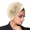mode musulmane fleur hijab turban ethnique islamique femmes bonnet chapeau perte de cheveux chimio chapeaux tête enveloppement casquette à la mode dames bandana