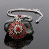 argent plus récent collier en résine magnifique cristal vintage bijoux pour femmes cadeaux collier femmes bijoux bohême pendentif