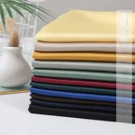 Tissu en Satin de haute qualité au mètre pour vêtements, robes, couture, tissu uni, épais, mat, doux et lisse, soyeux, respirant, jaune