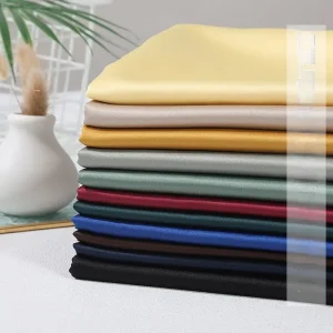 Tissu en Satin de haute qualité au mètre pour vêtements, robes, couture, tissu uni, épais, mat, doux et lisse, soyeux, respirant, jaune