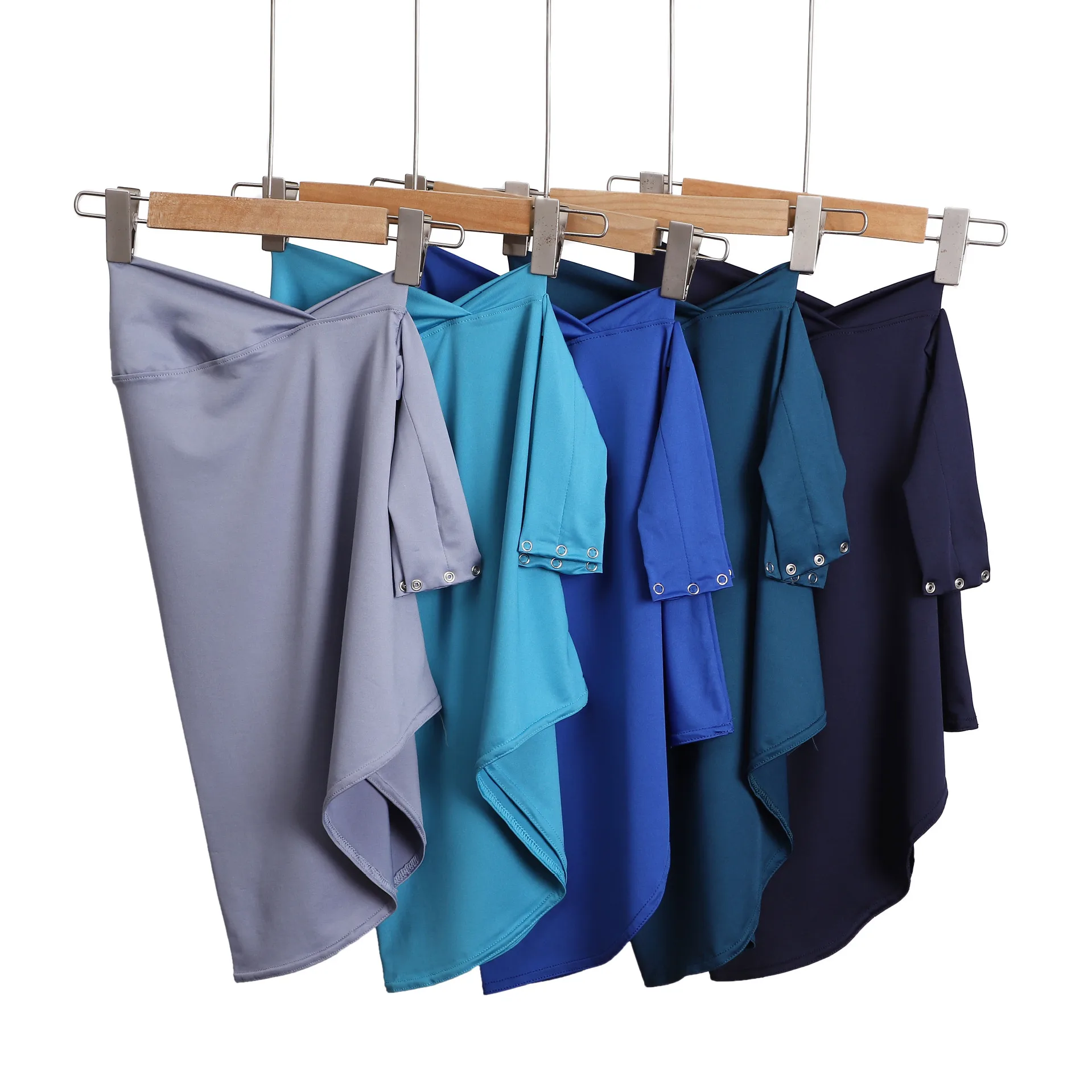 prêt à porter couverture complète intérieure instantanée hijab haute qualité jersey écharpe avec boutons à nouer femmes musulmanes turban casquette niqab amira