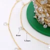 chaîne en laiton plaqué or 14k et cristal de zircon, accessoires pour la fabrication de bijoux, bracelets, collier, boucles d'oreilles, matériel