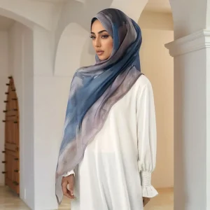 Foulard Hijab en rayonne de coton imprimé pour femmes, châles musulmans, enveloppes de mode, bandeau aquarelle, Turban islamique