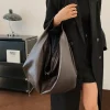 grands sacs à bandoulière noirs pour femmes, grand sac de shopping hobo, couleur unie, sac à main en cuir souple de qualité, fourre tout de voyage pour dames