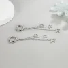 boucles d'oreilles pendantes trois étoiles pour femmes, élégantes et populaires, bijoux de fête, belle longue pampille, cadeau