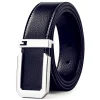 ceinture décontractée à la mode de 3,3 cm avec boucle lisse argentée, ceinture de styliste pour hommes de haute qualité, coupe unisexe, parfaite pour les vêtements de travail en jean