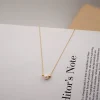 100% perle naturelle élégant multiple petite perle d'eau douce pendentif chaîne mince collier en acier inoxydable femme bijoux
