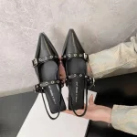 Sandales pour femmes bout pointu quotidien femme chaussures à talons bas été 2025 confortable tendance anti-dérapant chaud le meilleur ou tendance