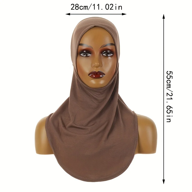 chapeau hijab artificiel astique pour femme, turban doux, sous Écharpe, casquette intérieure, Écharpe de sauna décontractée, ramadan