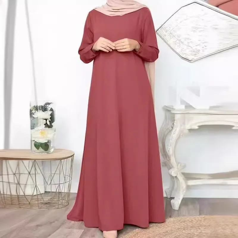 Abaya ample et décontracté pour femmes, robe longue élégante à manches longues, Simple, musulmane, vêtements islamiques modestes, EID Ramadan Abaya ample et décontracté pour femmes, robe longue élégante à manches longues, Simple, musulmane, vêtements islamiques modestes, EID Ramadan