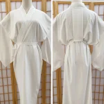 Femmes traditionnel japonais Kimono Juban blanc Yukata Robe SLong Robe avec ceinture Robe Haori Kimonos vêtements intérieurs accessoires