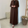 Abaya-Costumes de luxe pour femmes musulmanes, simple boutonnage, revers cranté, blazer féminin élégant, tenues de soirée et de bureau, veste 1 pièce Abaya-Costumes de luxe pour femmes musulmanes, simple boutonnage, revers cranté, blazer féminin élégant, tenues de soirée et de bureau, veste 1 pièce
