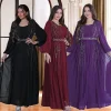 en 2025, abayas pour femmes musulmanes à dubaï. abayas arabe, robes de soirée à la mode avec strass et ceinture, robes longues.